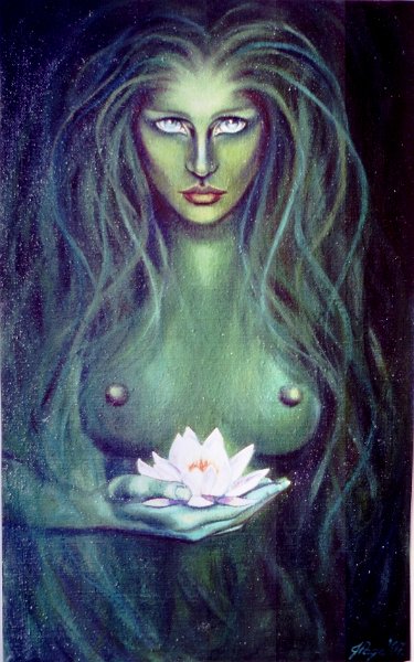 Green Lady with Lotus.jpg
